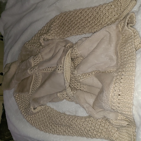 Lily Rose S. Small Bohemian Button Up Turtle Neck Cardigan Sweater - Picture 3 of 6